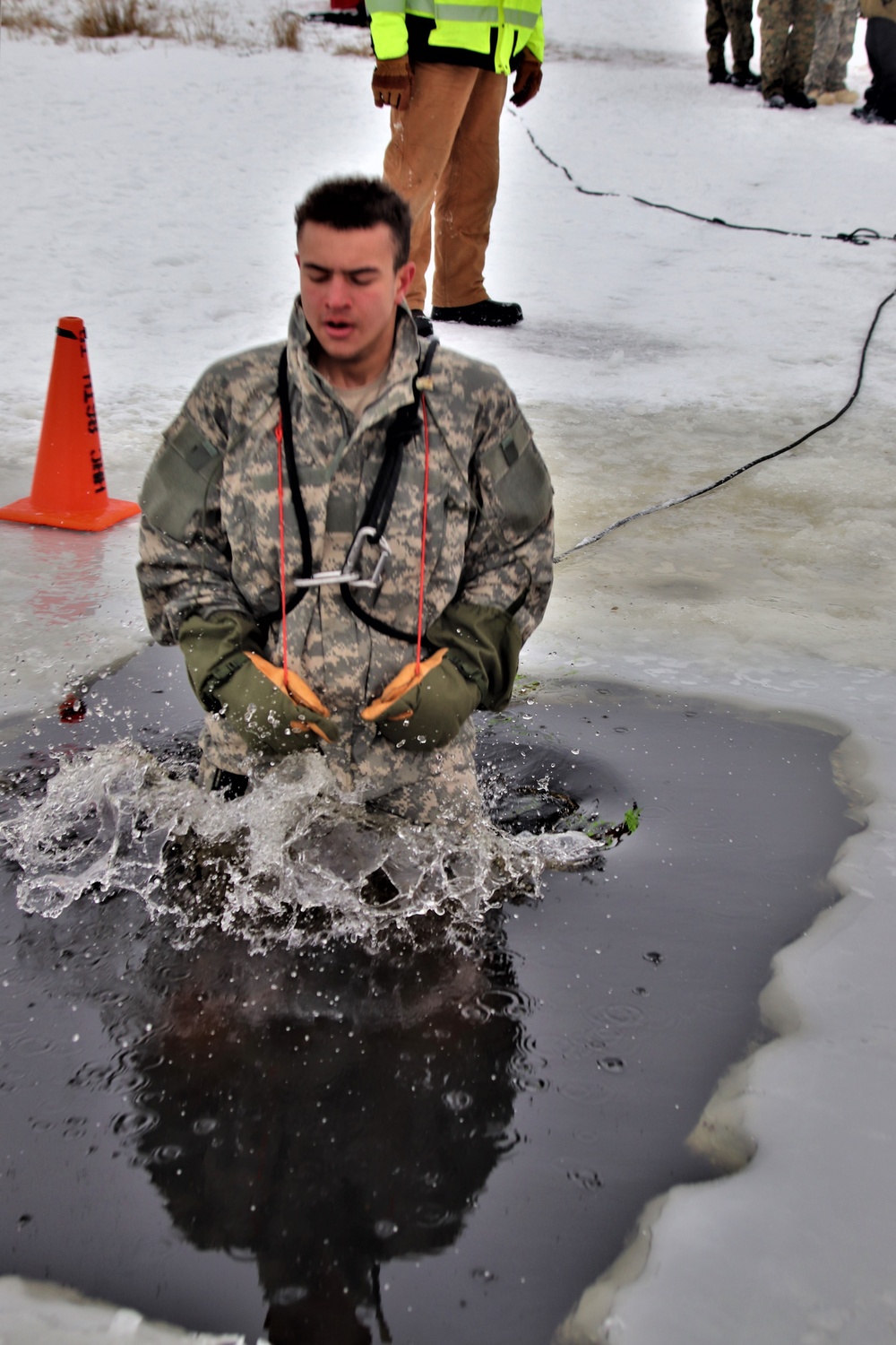 CWOC Class 20-02 students complete cold-water immersion training at Fort McCoy