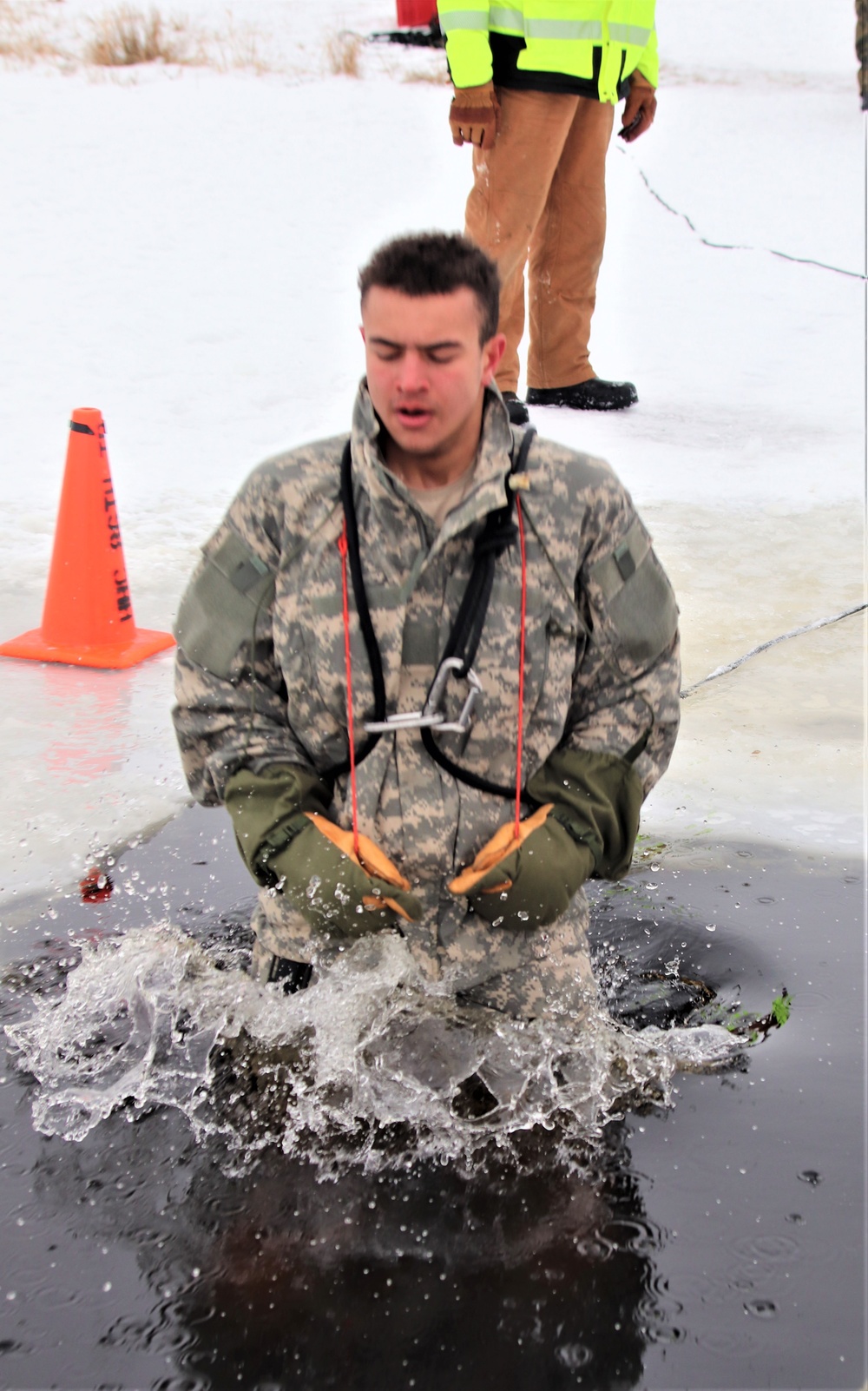 CWOC Class 20-02 students complete cold-water immersion training at Fort McCoy