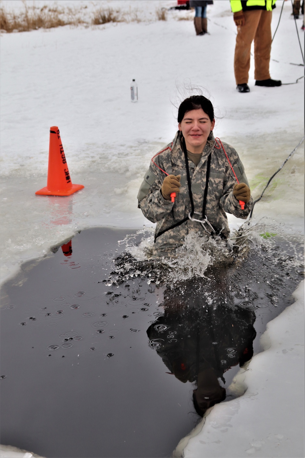 CWOC Class 20-02 students complete cold-water immersion training at Fort McCoy