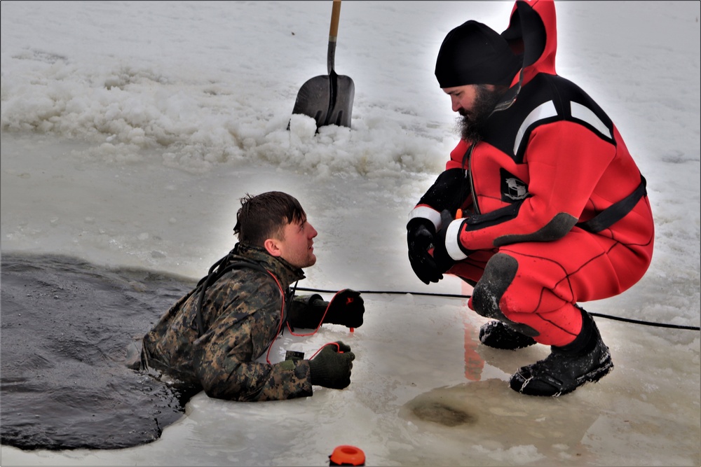 CWOC Class 20-02 students complete cold-water immersion training at Fort McCoy