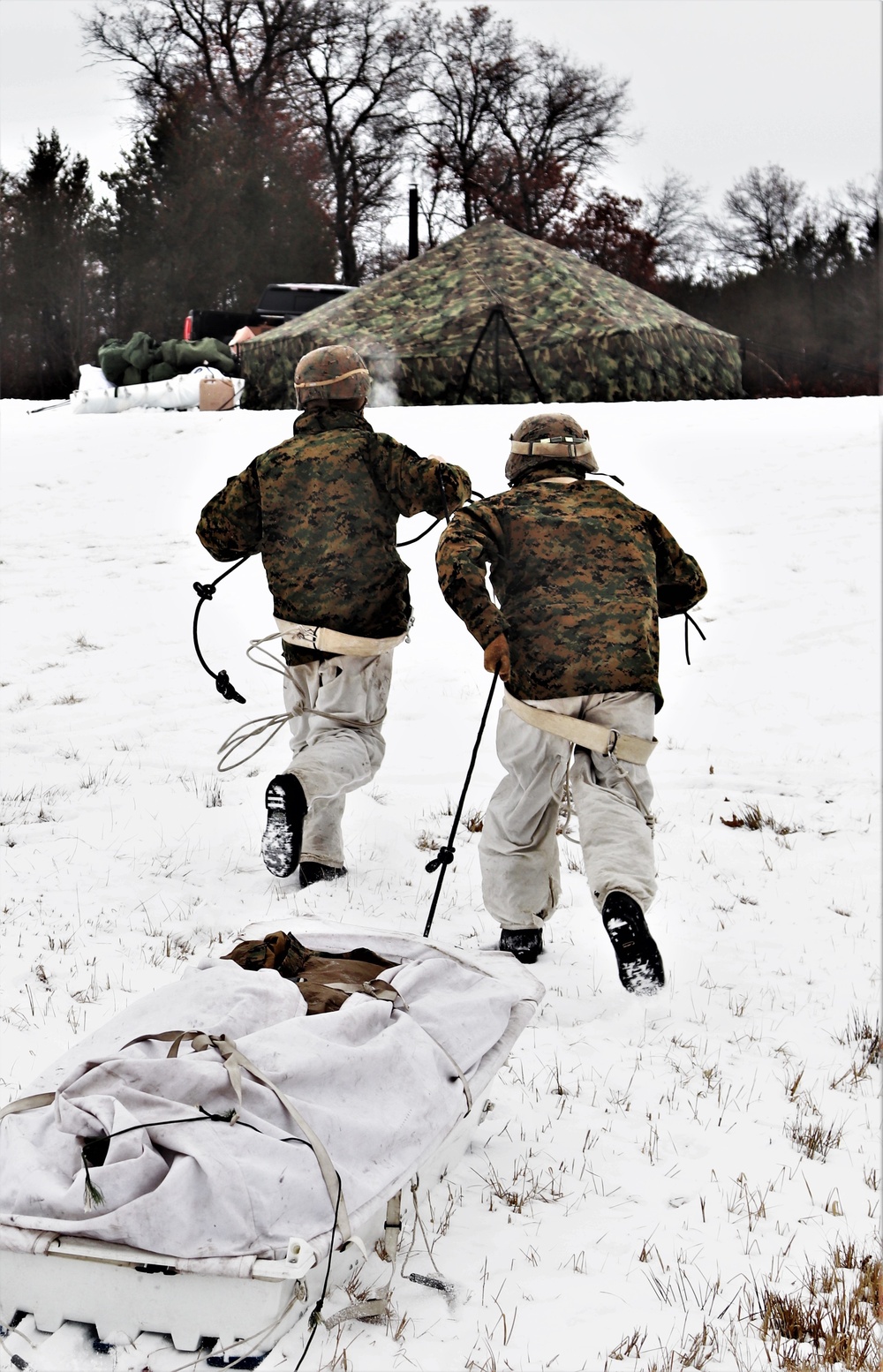 CWOC students practice cold-water immersion training scenario at Fort McCoy