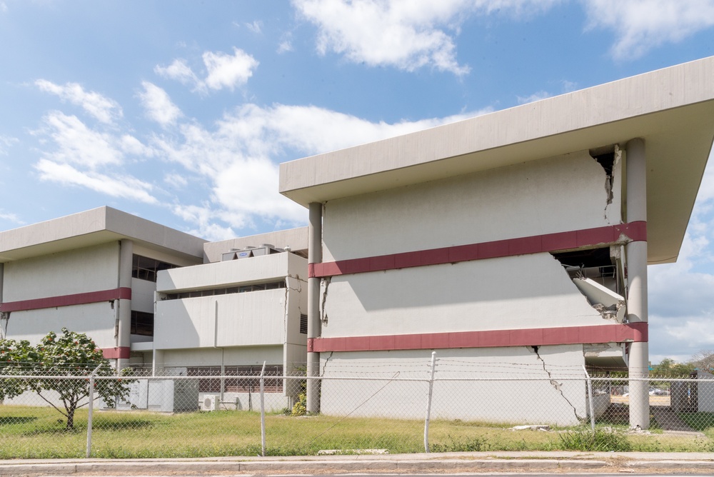 Government Building Damaged by Quake