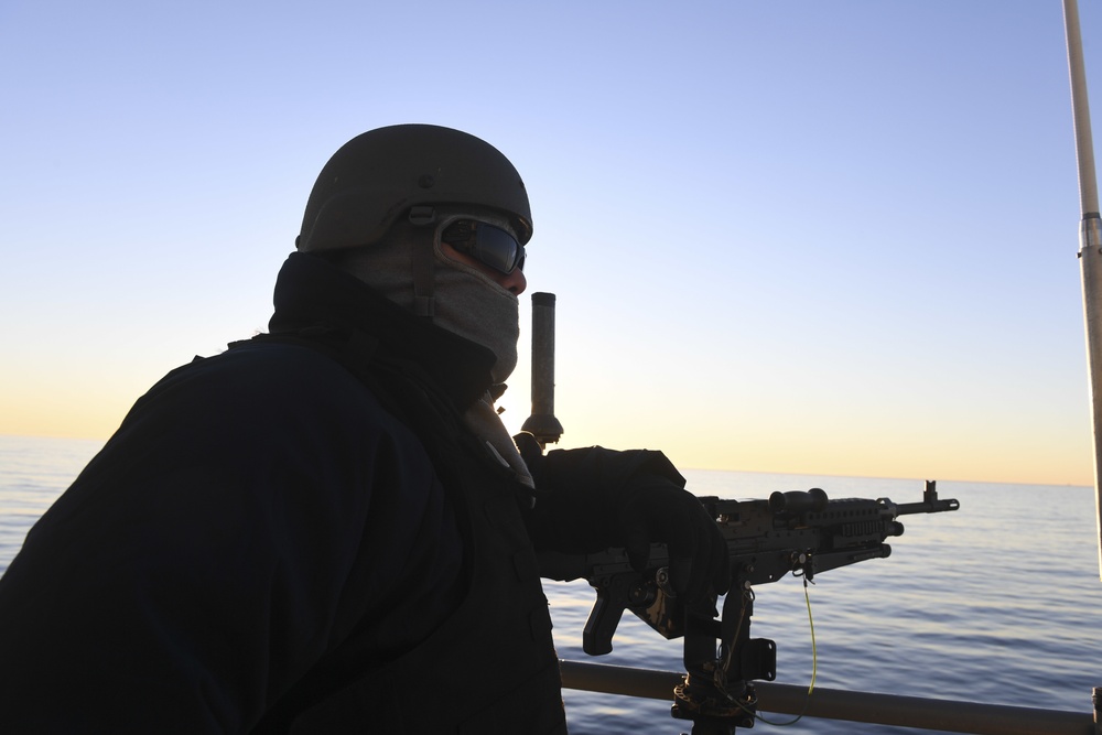 USS Princeton Sailor Stands Watch