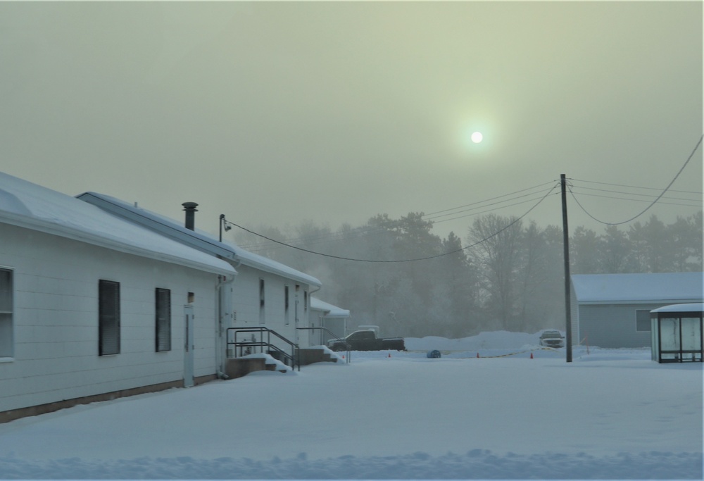Snowy Sunrise at Fort McCoy