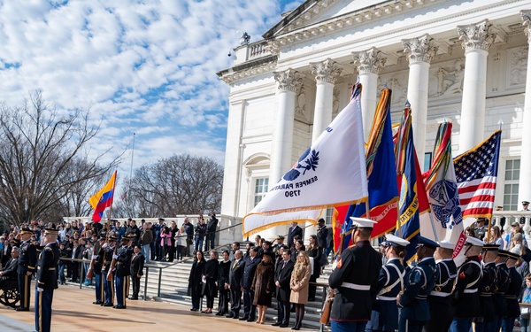 President of the Republic of Ecuador Lenin Moreno Garces Participates in an Armed Forces Full Honors Wreath-Laying Ceremony at the Tomb of the Unknown Soldier