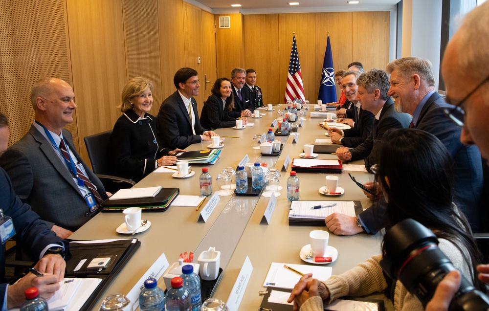 SecDef Esper Attends Defense Ministerial at NATO HQ