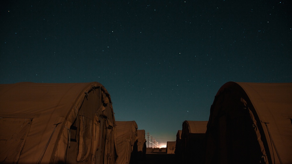 Camp Wilson at night