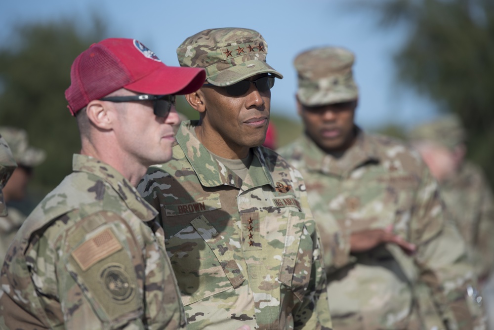 General Brown visits Andersen Air Force Base