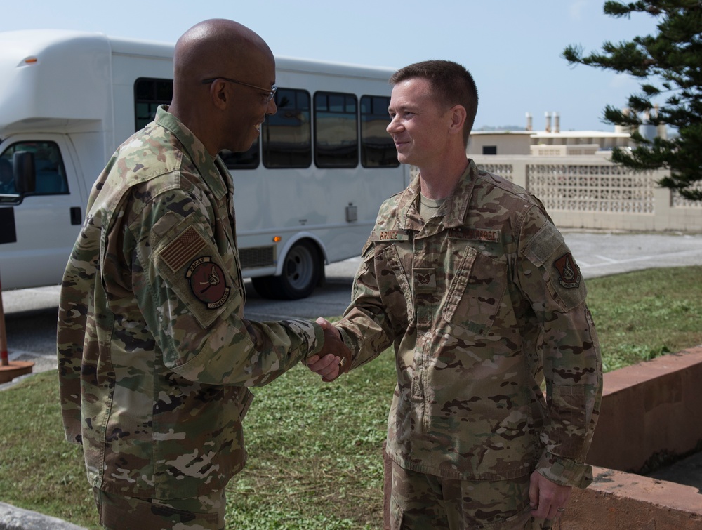 General Brown visits Andersen Air Force Base