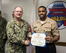 Marlboro native receives Bluejacket of the Year honor