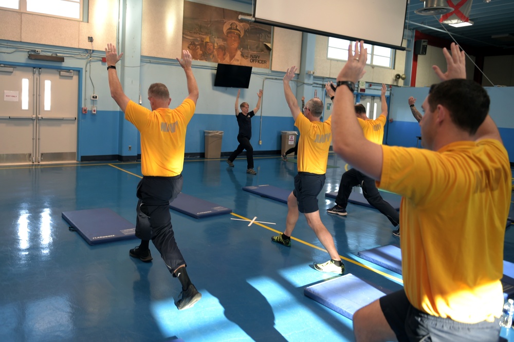 Alameda Sailors Engage in Exercise with Veterans Yoga Project