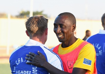 U.S. military, FAN personnel challenge local Agadez soccer team to exhibition match