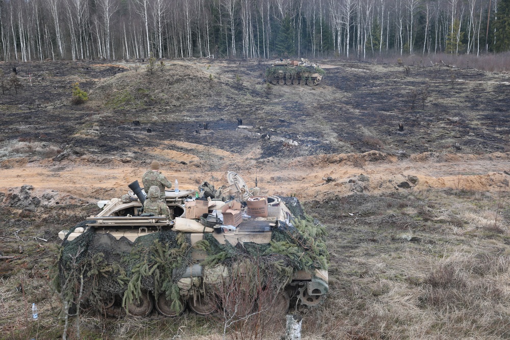 1st Battalion, 9th Cavalry Regiment trains with Croatia during CALFEX