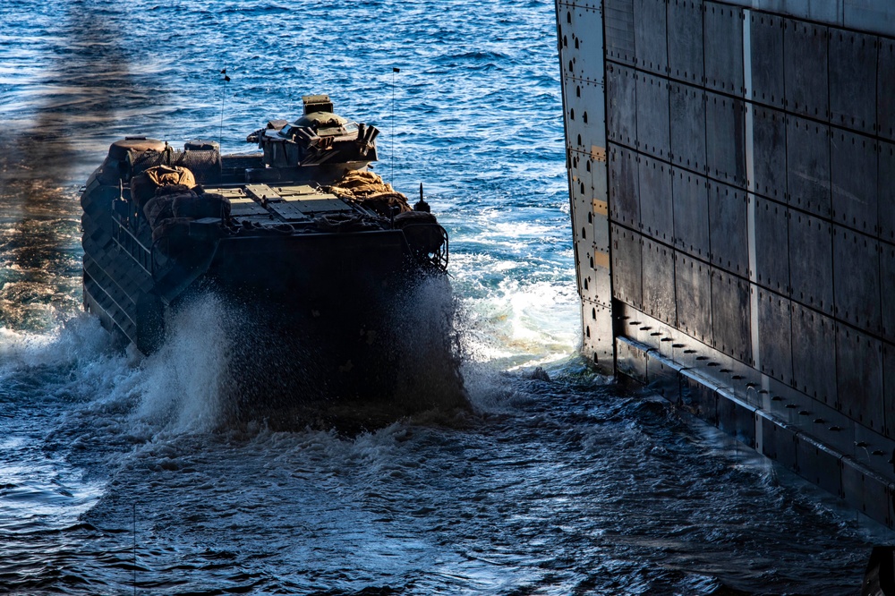 USS Portland Launch AAVs During Iron Fist 2020
