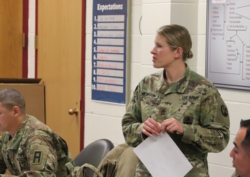 Soldiers participate in training for 89B Senior Leader Course at Fort McCoy
