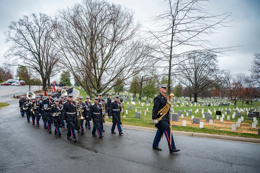 Military Funeral Honors with Funeral Escort are Conducted for retired 28th Commandant of the Marine Corps (CMC) Gen. Paul X. Kelley