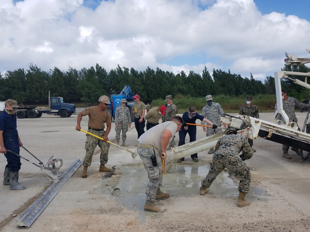 U.S. Navy Seabees deployed with NMCB-5’s Detail Guam participate in Exercise Cope North 2020