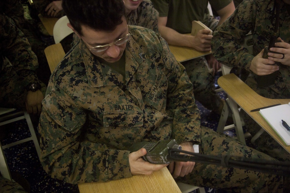 31st MEU Marines conduct Corporals Course professional military education aboard the USS America