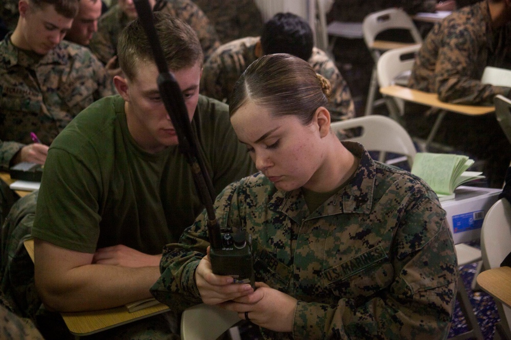 31st MEU Marines conduct Corporals Course professional military education aboard the USS America