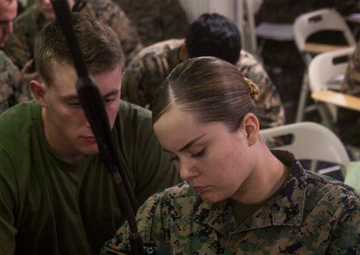 31st MEU Marines conduct Corporals Course professional military education aboard the USS America
