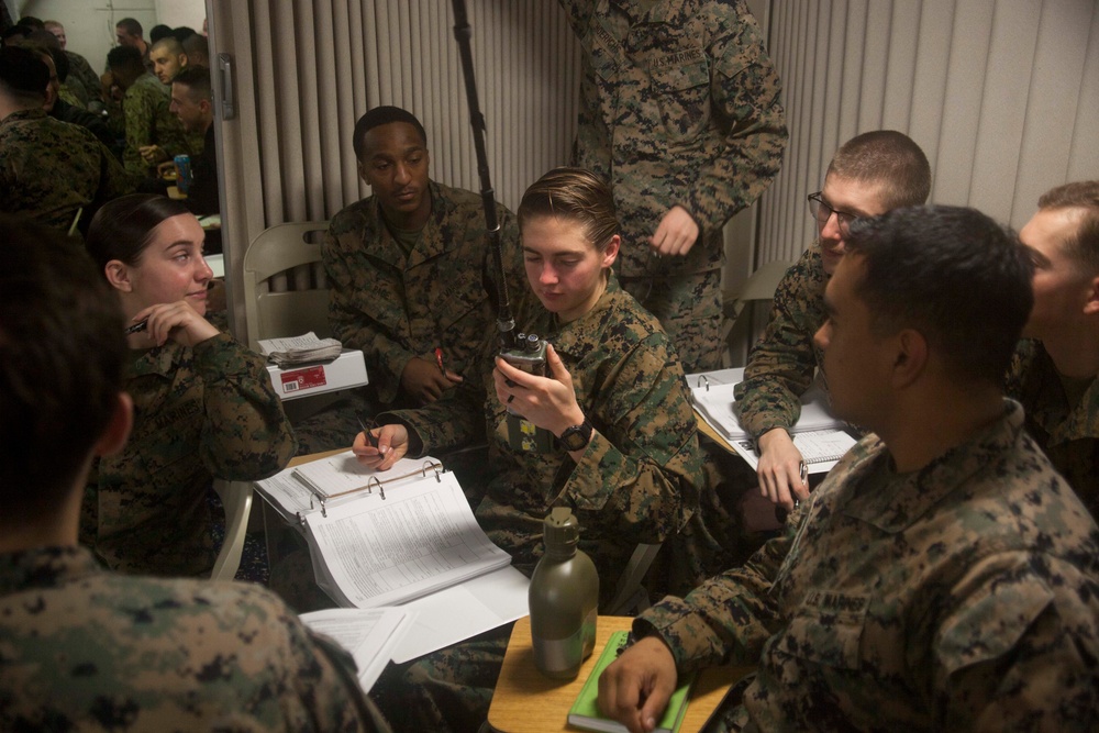 31st MEU Marines conduct Corporals Course professional military education aboard the USS America