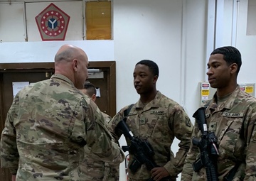 Soldiers awarded the Commander’s Coin of Excellence