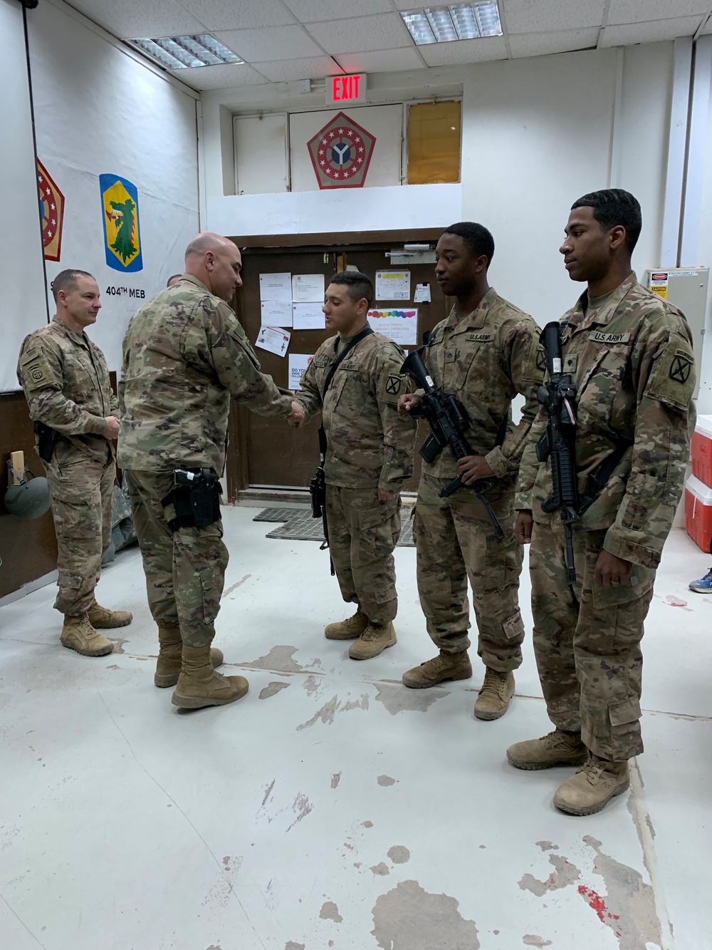 Soldiers awarded the Commander’s Coin of Excellence