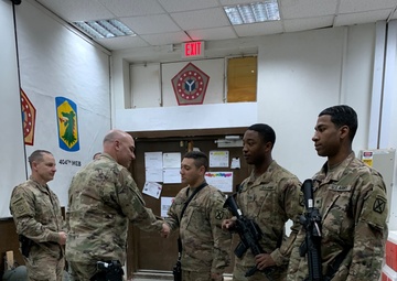 Soldiers awarded the Commander’s Coin of Excellence