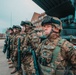 NATO Battle Group Poland Soldiers collaborate to put on a static display for local school children