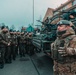 NATO Battle Group Poland Soldiers collaborate to put on a static display for local school children