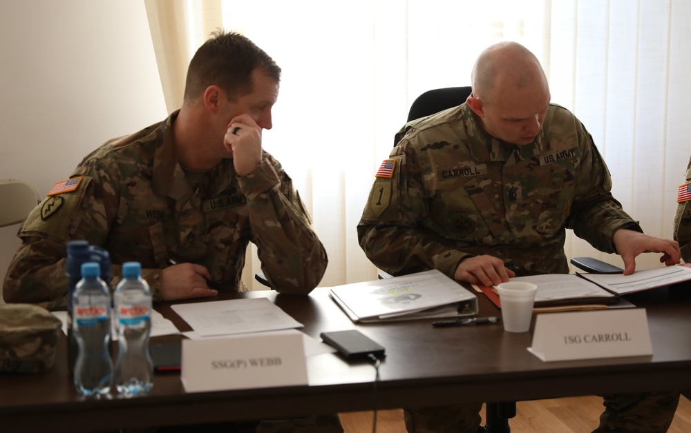 1st Infantry Division Forward hosts soldier of the month board