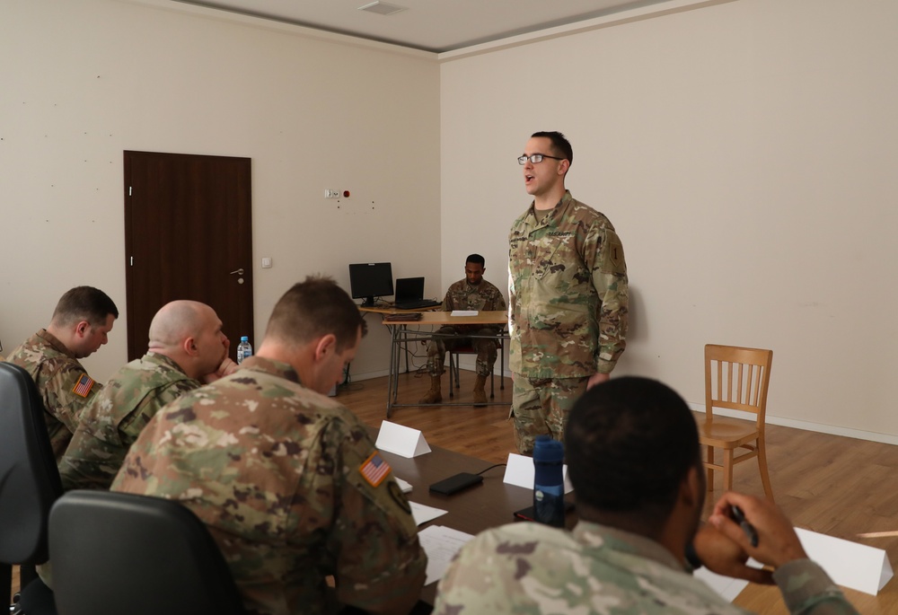 1st Infantry Division Forward hosts soldier of the month board