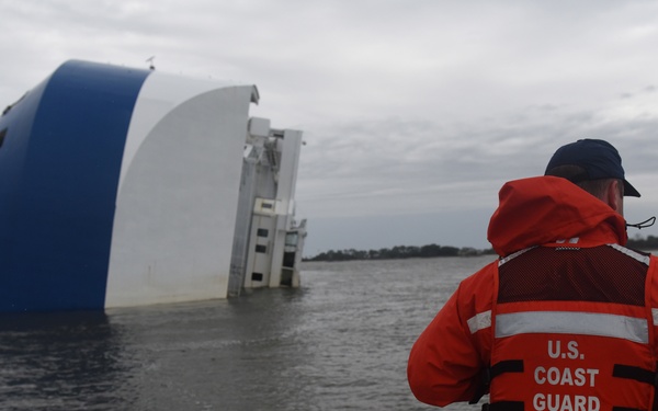 Golden Ray capsized in St. Simons Sound