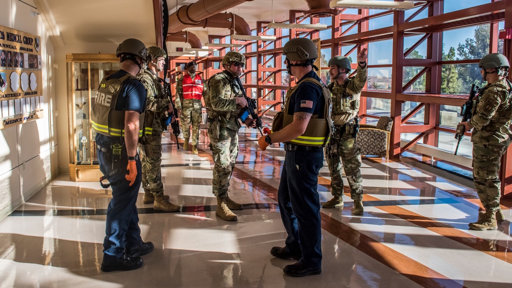 Edwards AFB teams with community partners for active shooter exercise