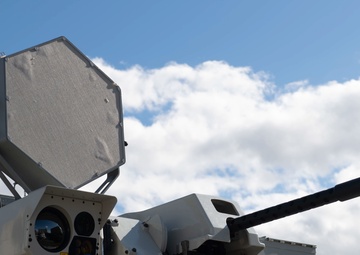 A developmental, early variant of the Common Unmanned Surface Vehicle (CUSV) autonomously conducts maneuvers