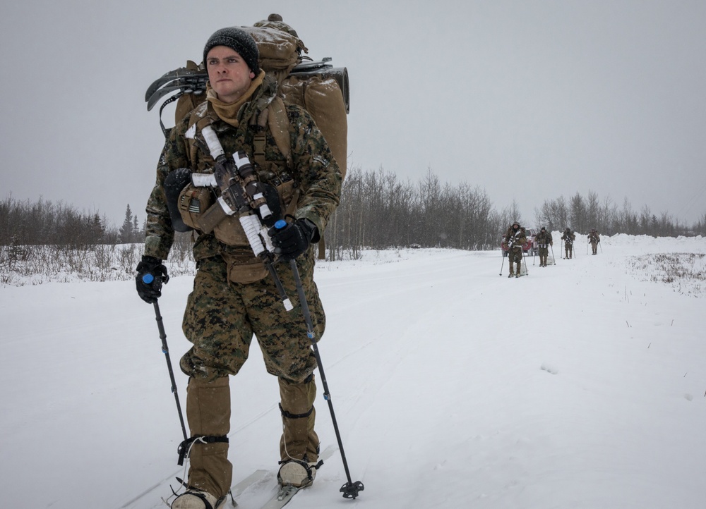 SPMAGTF-AE: 1st Reconnaissance Battalion ski training