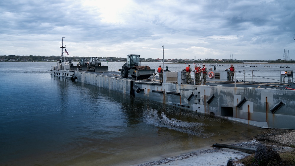 U.S. Marines and Sailors Offload HE During MPFEX 20