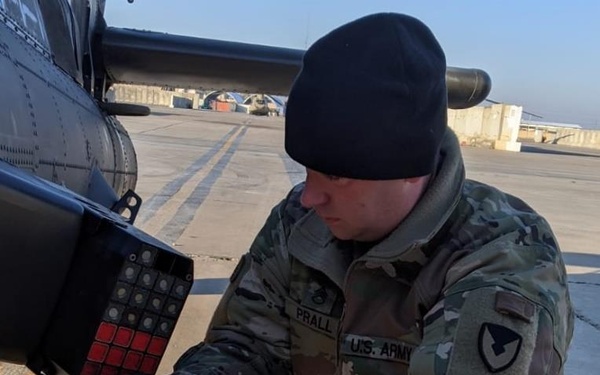 AH-64E Flare Bucket Installation