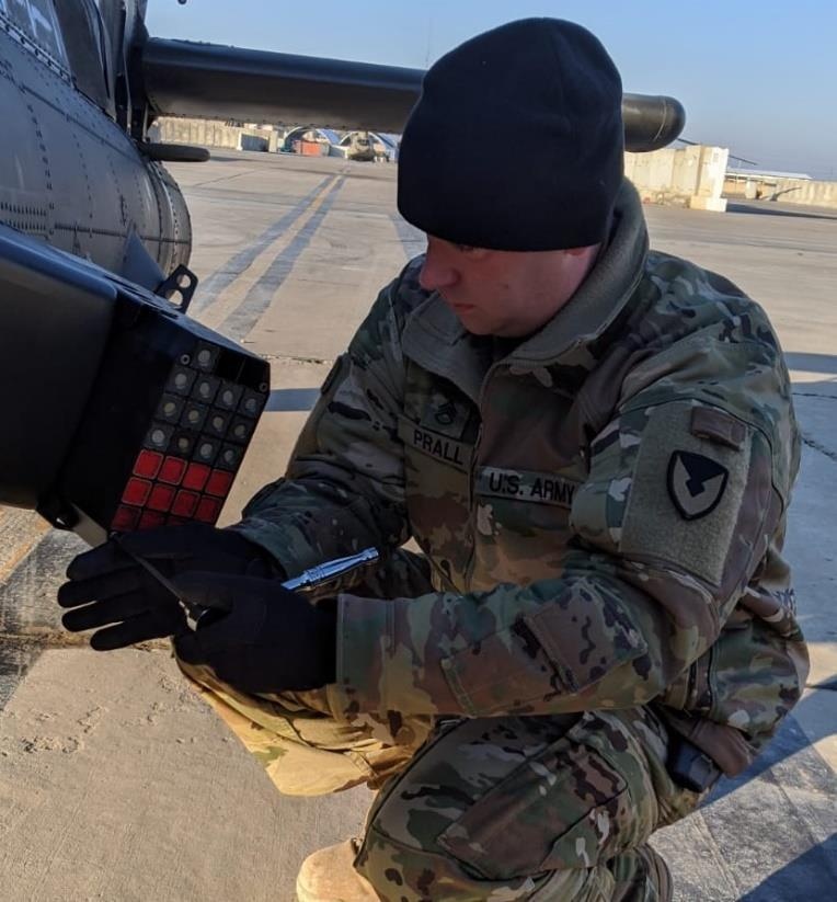 AH-64E Flare Bucket Installation