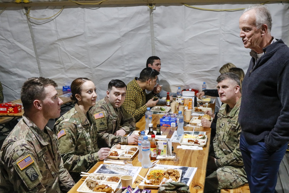Moran talks with Fort Riley Soldiers in Poland