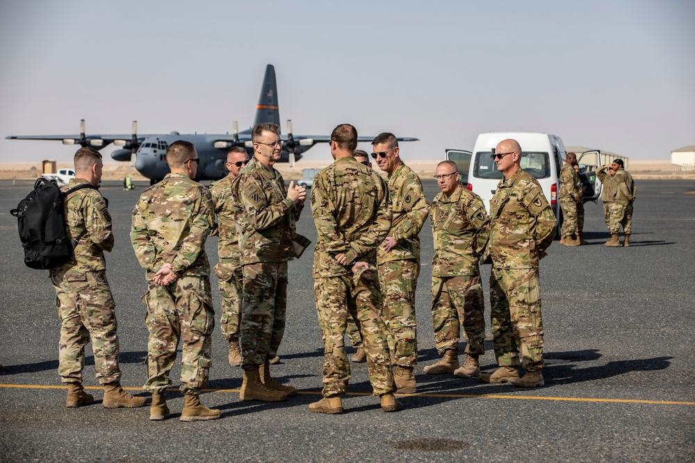 Lt. Gen. Terry Ferrell ARCENT Commander visits troop in U.S. Central Command Region