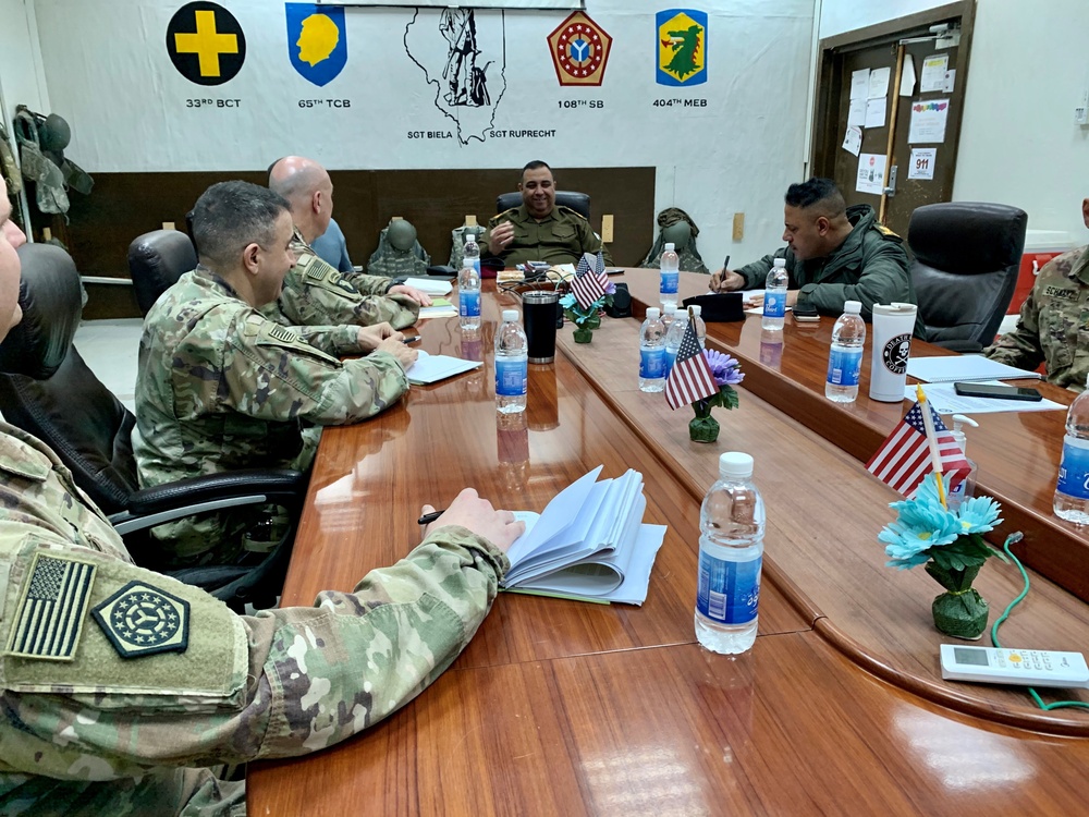 Iraqi Army EME Director visits the 108th Sustainment Brigade