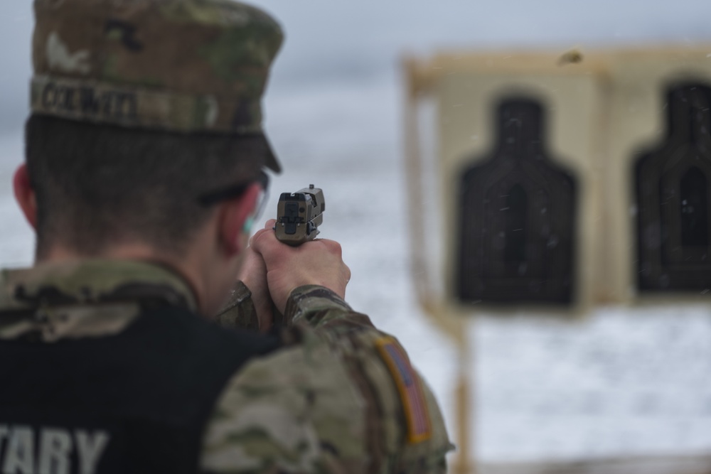 Military Police train through harsh weather