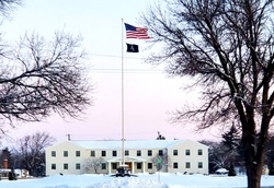 Photo Essay: New snow and the U.S. flag at Fort McCoy