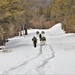 Fort McCoy Cold-Weather Operations Course Class 20-03 students practice snowshoeing, ahkio sled use