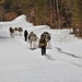 Fort McCoy Cold-Weather Operations Course Class 20-03 students practice snowshoeing, ahkio sled use