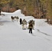 Fort McCoy Cold-Weather Operations Course Class 20-03 students practice snowshoeing, ahkio sled use