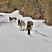 Fort McCoy Cold-Weather Operations Course Class 20-03 students practice snowshoeing, ahkio sled use
