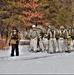 Fort McCoy Cold-Weather Operations Course Class 20-03 students practice snowshoeing, ahkio sled use
