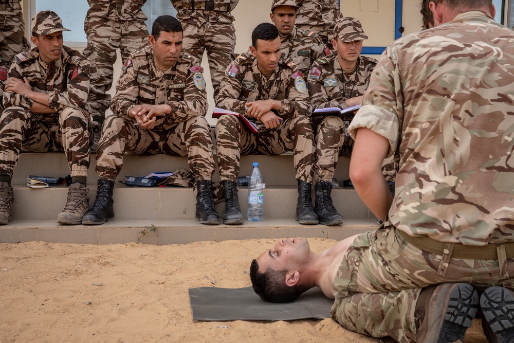 Moroccans hone tactical combat casualty care skills at Flintlock 20